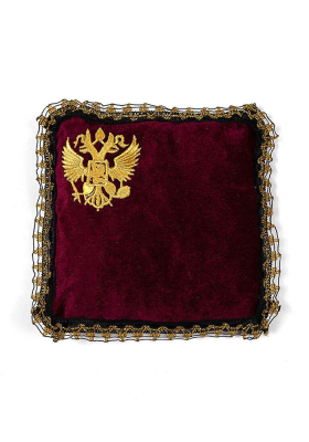 Подушечка орденская из бархата (25х25) герб