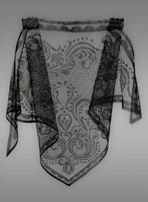Косынка черная мод. 381 (120)